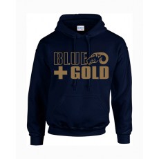 Hoodie Blue & Gold 